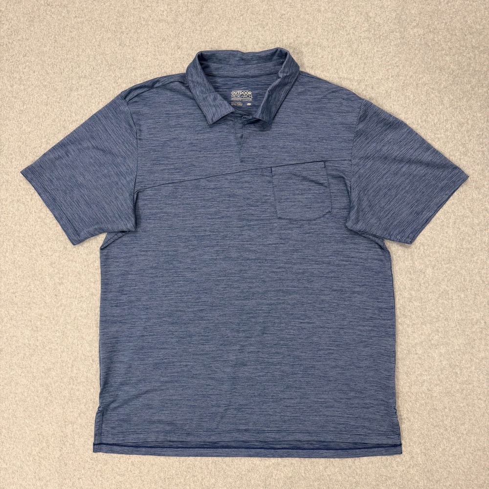 Outdoor Research Shirt Mens XL Blue Chain Reaction Polo